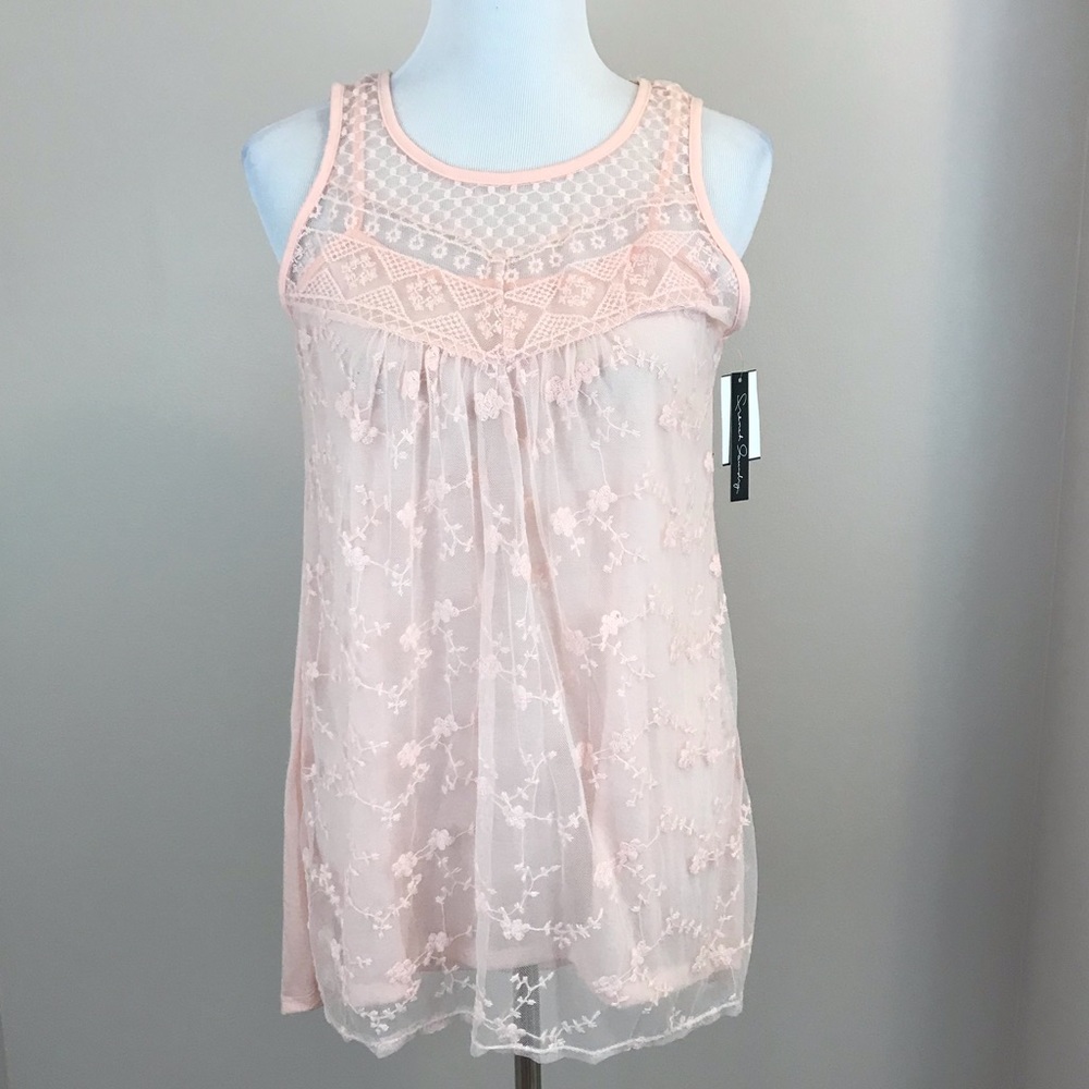 French Laundry Pink Lace Top - M